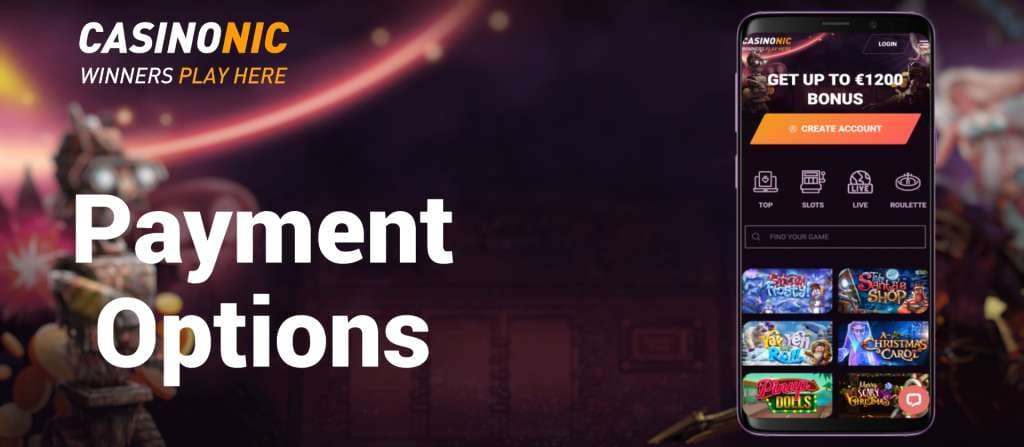 Casinonic secure payment options Canada